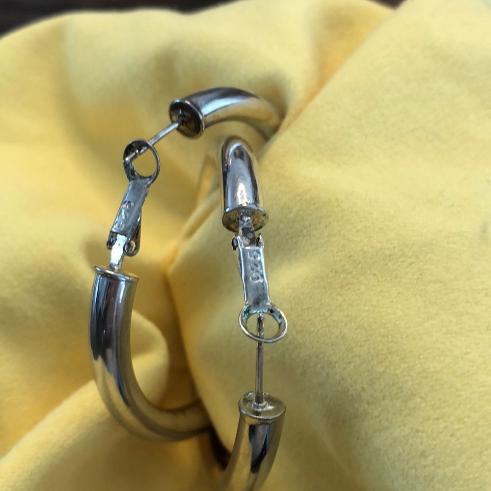 Sterling silver 2” hoops - Picture 3 of 5